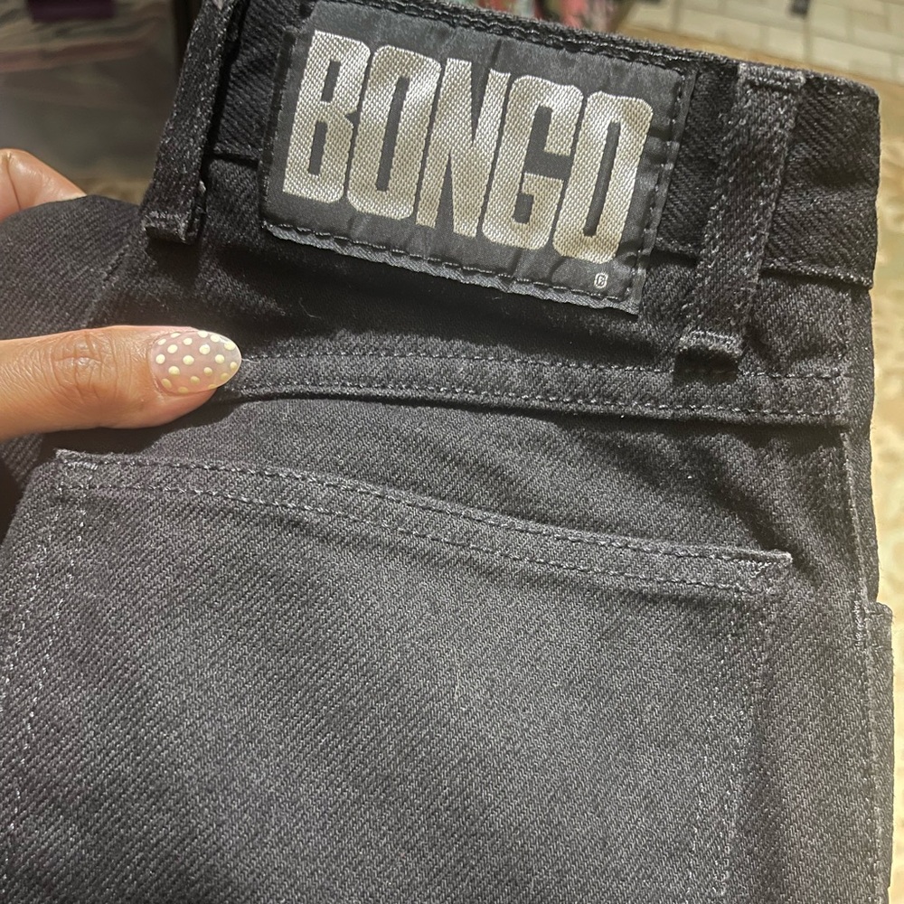 Vintage Y2K Bongo Jeans Womens 5 Black Denim High Waisted Charcoal Wash 90s - Picture 2 of 4